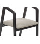 Chaise design en bois et velours gris