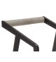 Chaise design en bois et velours gris