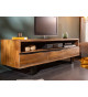 Meuble TV moderne en bois d'Acacia et métal
