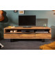 Meuble TV moderne en bois d'Acacia et métal