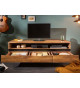 Meuble TV moderne en bois d'Acacia et métal