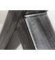 Table bois recyclé brun piétement en X métal noir