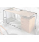 Bureau design 160 cm avec caisson 3 tiroirs