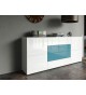 Buffet Design Blanc Laqué / 4 Portes & 4Tiroirs