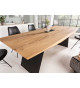 Table contemporaine chêne et métal