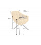 Chaises modernes tissu jaune moutarde