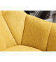 Chaises modernes tissu jaune moutarde