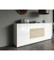 Buffet Design Blanc Laqué / 4 Portes & 4Tiroirs