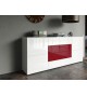 Buffet Design Blanc Laqué / 4 Portes & 4Tiroirs