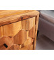 Table de nuit en bois d'acacia - 2 Tiroirs