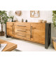 Meuble buffet bois et métal look industriel 200 cm