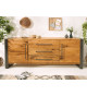 Meuble buffet bois et métal look industriel 200 cm