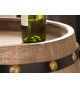 Tonneau bar en bois range bouteilles