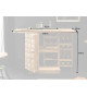 Meuble bar comptoir en bois d'acacia