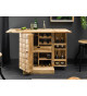 Meuble bar comptoir en bois d'acacia
