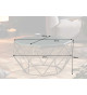Table basse marbre et métal forme diamant