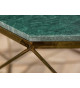 Table basse marbre et métal forme diamant