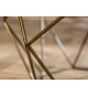 Table basse marbre et métal forme diamant