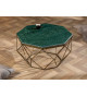 Table basse marbre et métal forme diamant