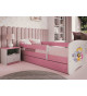 Lit décor animaux de la jungle - Couchage et coloris au choix