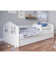 Lit enfant blanc esprit maison avec barrière