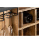 Meuble bar haut contemporain en bois massif - 2 portes
