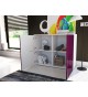 Commode de Salon Moderne 4 Portes Laqué ou Structuré
