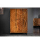 Meuble bar haut design en bois massif - 2 portes