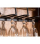 Meuble bar haut design en bois massif - 2 portes