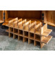 Meuble bar haut design en bois massif - 2 portes