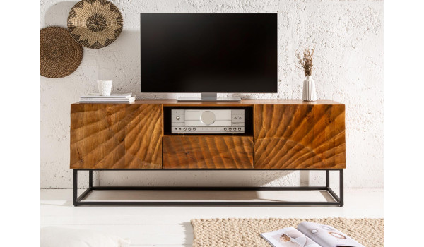 Meuble TV design bois et métal