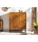 Buffet haut design en bois massif - 2 portes