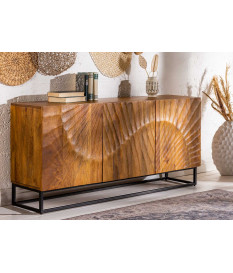 Buffet design en bois massif - 3 portes
