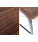 Chaise microfibre marron vintage