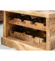 Table basse coffre range bouteille