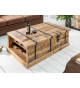 Table basse coffre range bouteille