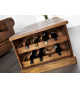 Table basse coffre bar en bois