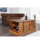 Table basse coffre bar en bois