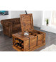 Table basse coffre bar en bois