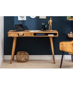 Console bureau bois de manguier