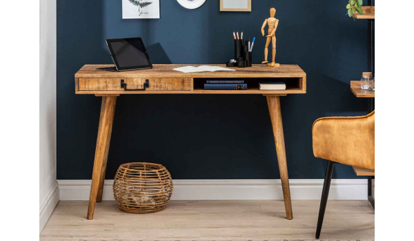 Console bureau bois de manguier