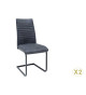 Chaise microfibre grise et noir