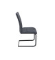 Chaise microfibre grise et noir