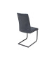 Chaise microfibre grise et noir