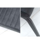 Chaise microfibre grise et noir