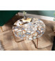 Table basse ronde en pierre d'agate