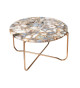 Table basse ronde en pierre d'agate