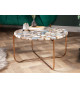 Table basse ronde en pierre d'agate