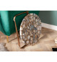Table basse ronde en pierre d'agate