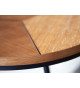 Table d'appoint ronde moderne chêne naturel